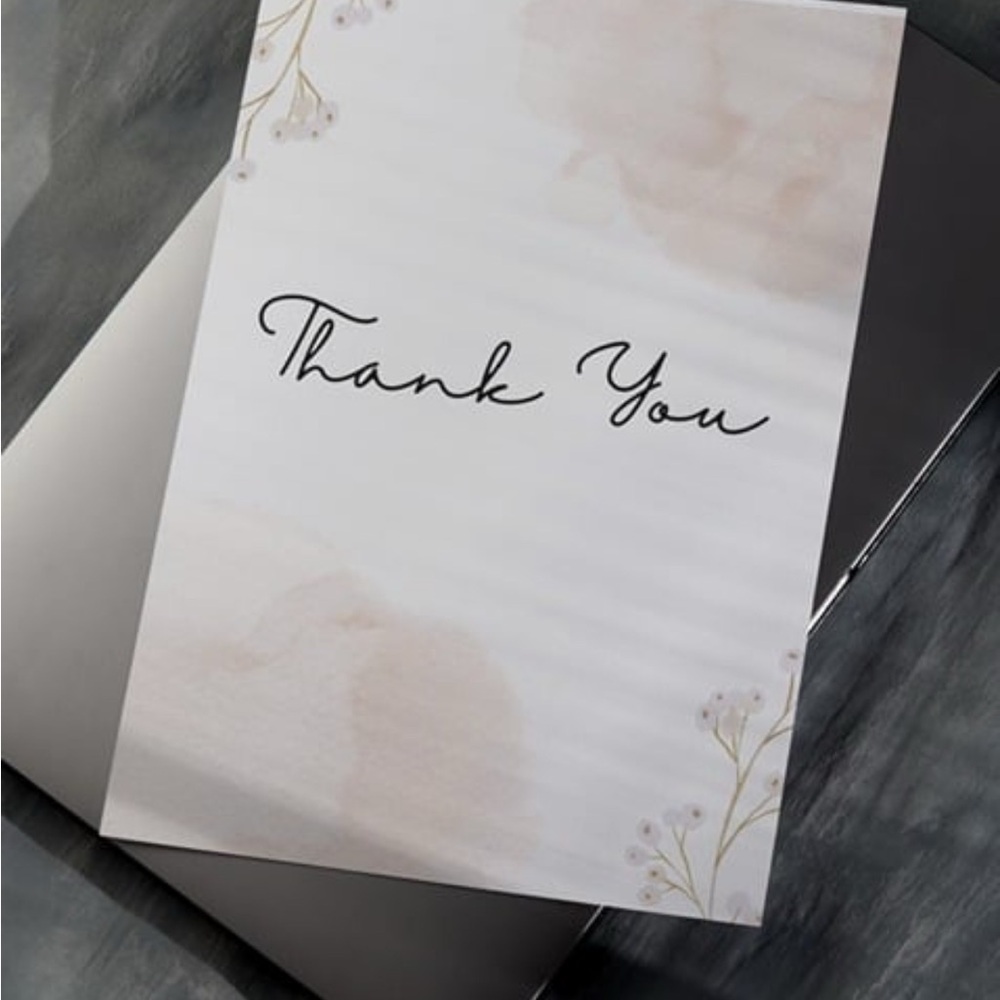 Job Interview Thank You Cards (Set of 10 with envelopes)